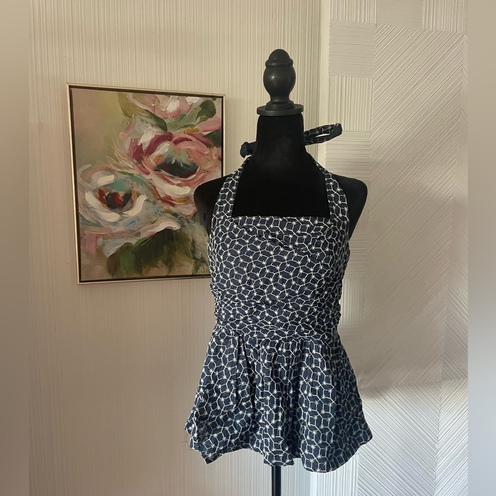 Maeve for Anthropologie halter style top size 6 embroidered retro style